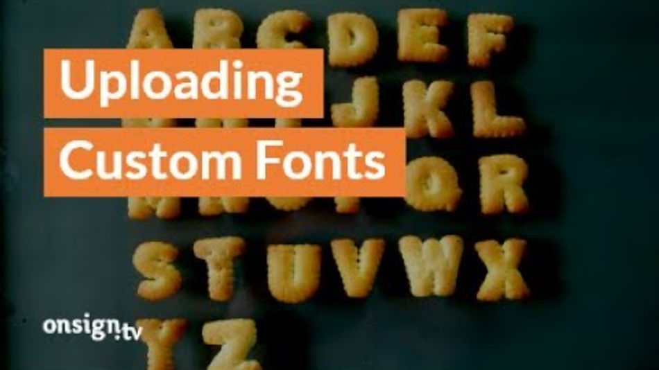 Uploading Text Fonts